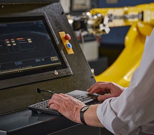HMI with keyboard.